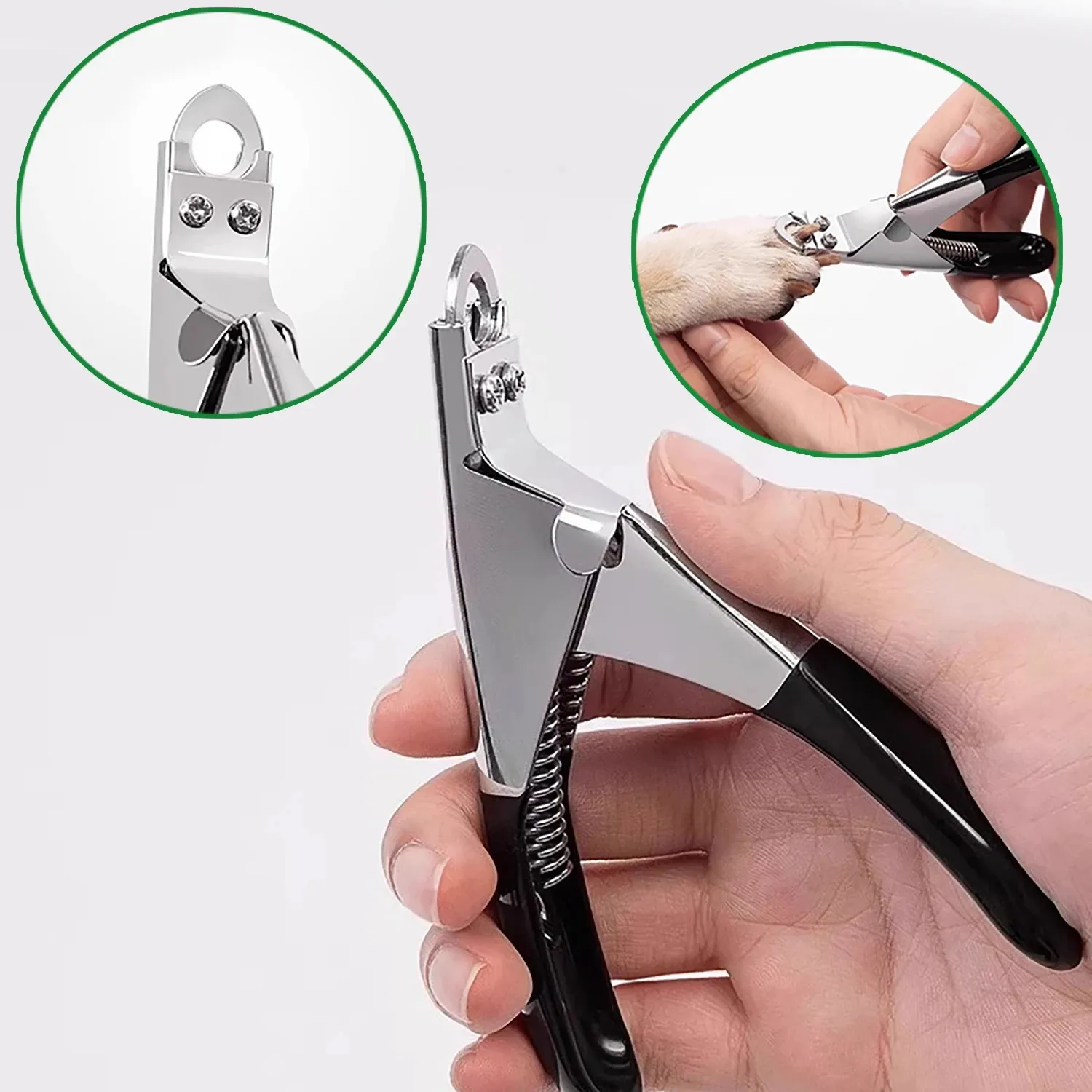 Cortauñas para perros y gatos, cortador de dedos de los pies de mascotas de acero inoxidable, tijera, herramienta de aseo para perros pequeños y medianos, cortaúñas con guillotina para gatos - imagen 4