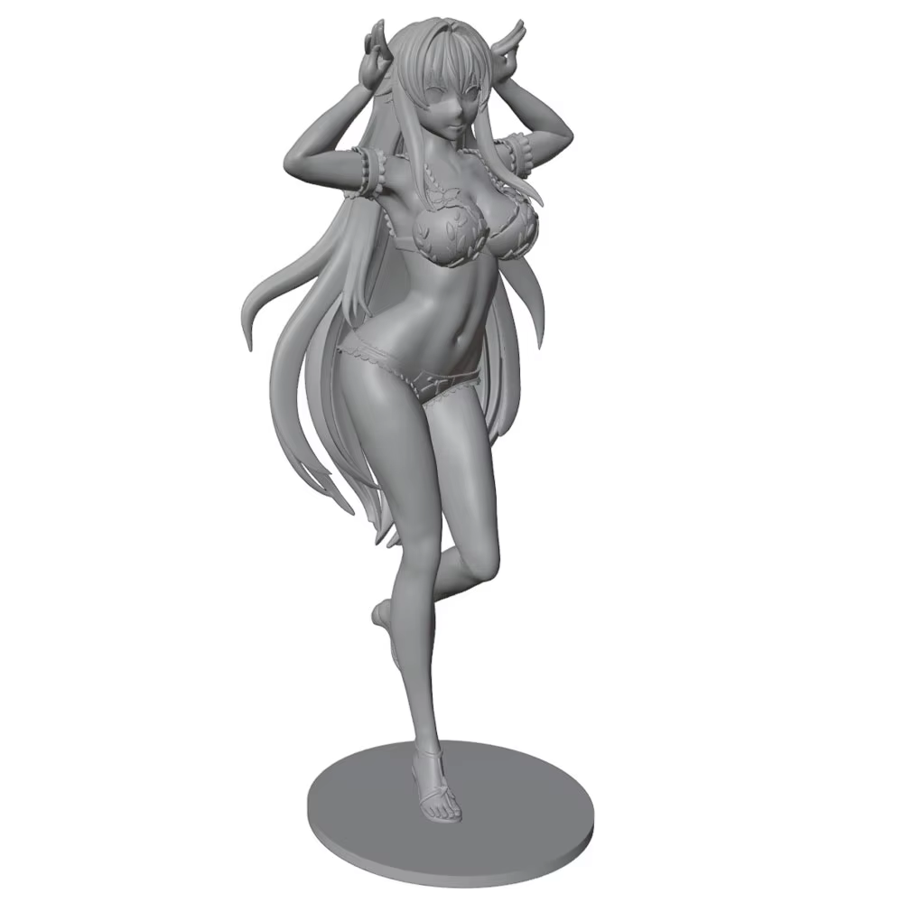 Miniatura de resina 75mm – Figura coleccionista chica playa - imagen 5