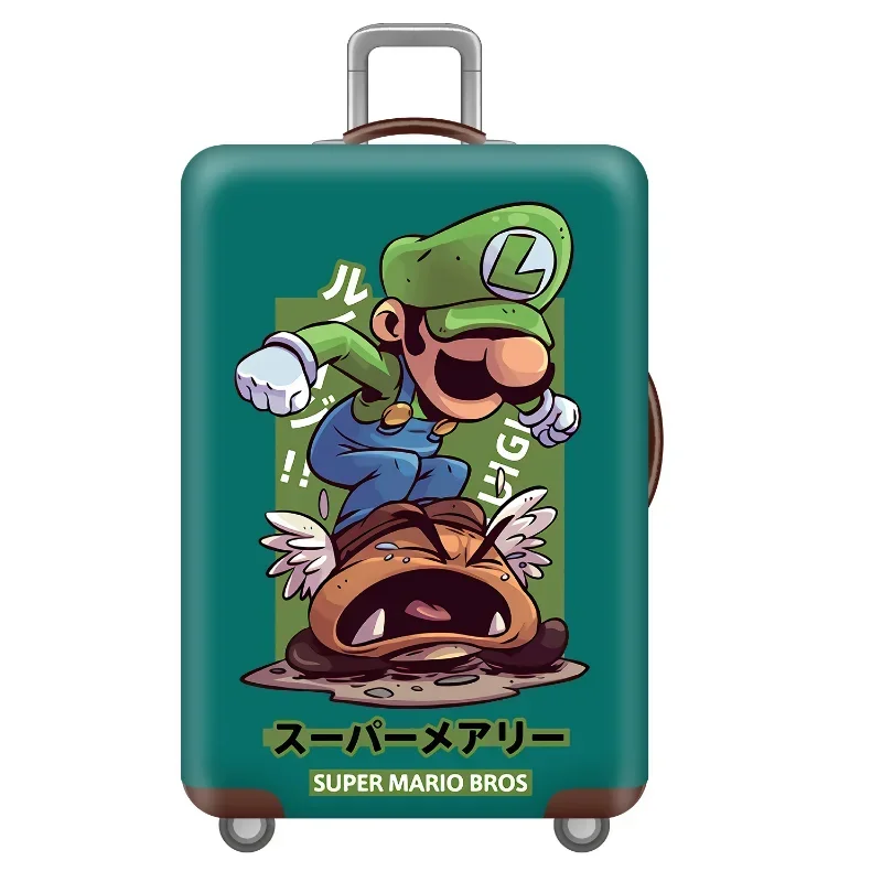 Funda elástica para equipaje de Super Marios Bros, funda protectora para maleta, etiquetas gruesas de Anime, cubierta de carrito de viaje, decoración - imagen 5