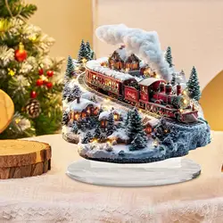 Decoraciones navideñas, letrero acrílico 2D, adornos artesanales coleccionables, exhibición creativa de escritorio, letrero de mesa para mesa y dormitorio