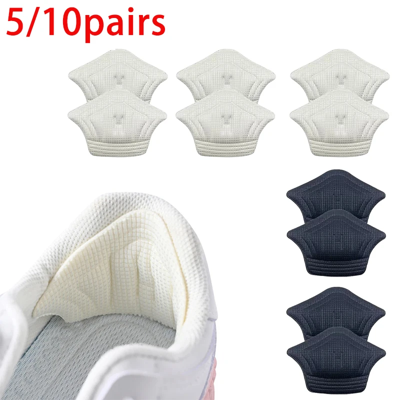 5 pares/10 pares de plantillas parche almohadillas de talón para zapatos deportivos pegatina trasera tamaño ajustable antidesgaste almohadilla para pies plantilla de inserción de cojín