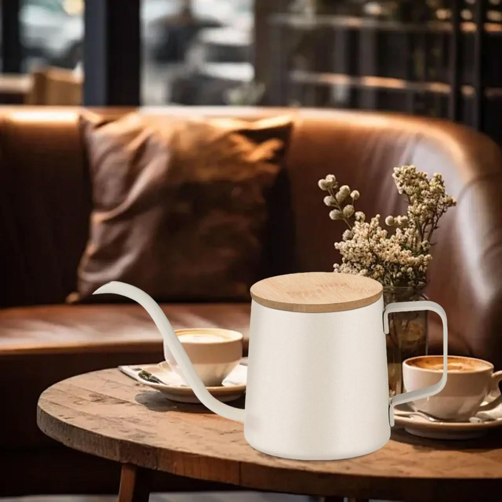 Camping Coffee Pot 350ml Gooseneck Spout Stainless Steel Tea Kettle Gooseneck Kettle Outdoor Indoor Kitchen Coffee Drip Kettle