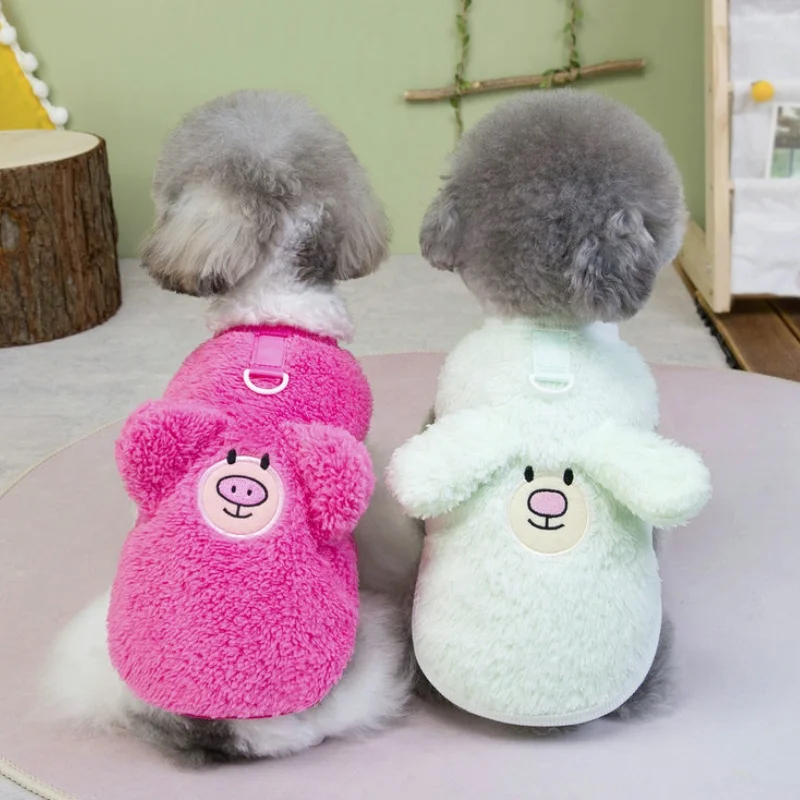 Ropa para perros, sudaderas con capucha cálidas de invierno para perros, jerséis con estampado de animales para cachorros, Sudadera con capucha para gatos sólidos, sudaderas para mascotas, disfraz para perros Chihuahua - imagen 3