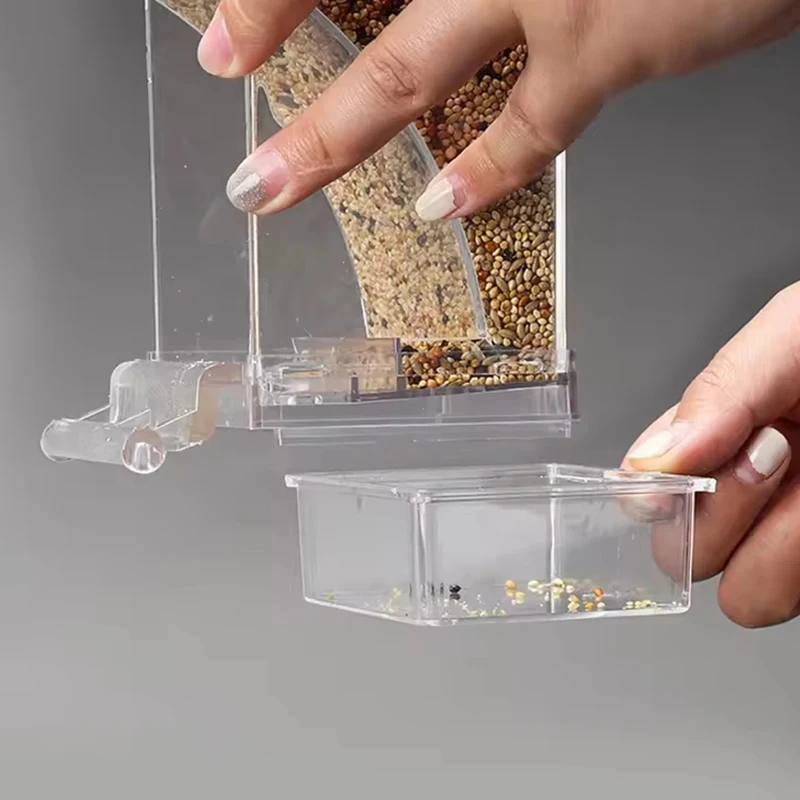 Comedero antiderrames para loros transparente y resistente - imagen 5