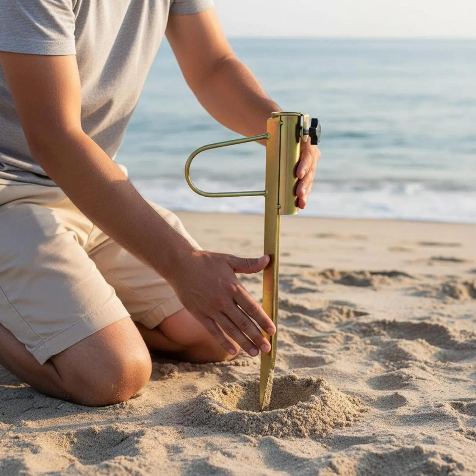 Anclaje de sombrilla de playa para perros - Estaca metálica - imagen 3
