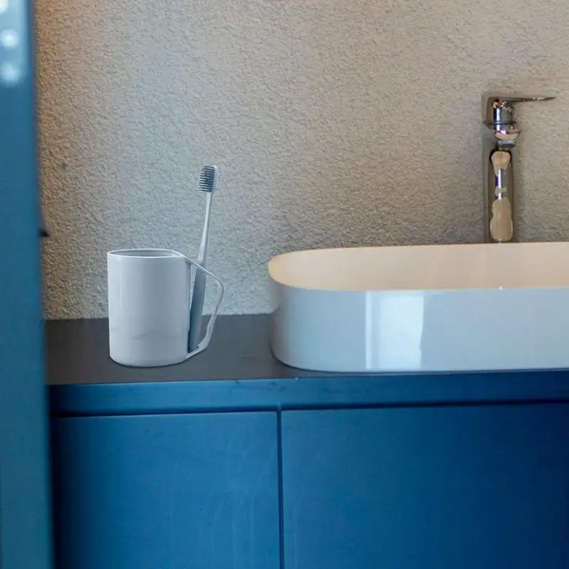 Taza de cepillo de dientes para baño, soporte de cepillo de dientes autocontenido, vasos de baño reutilizables para niños, accesorios de baño - imagen 4