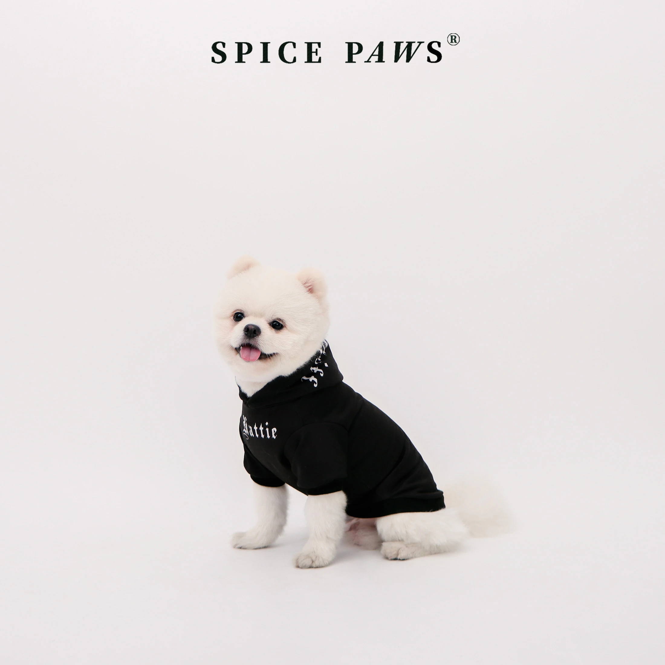 Sudadera con capucha rosa/negra para perros y gatos pequeños medianos - imagen 3