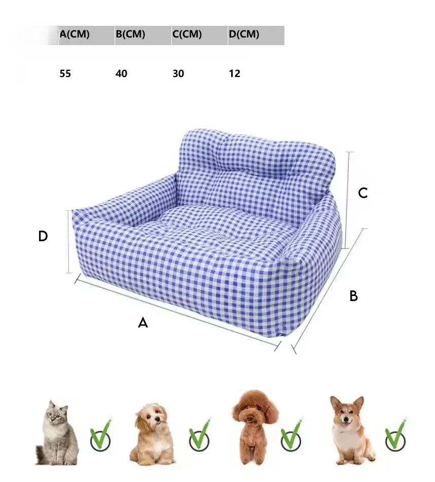 Funda de asiento de coche para perro de viaje, asiento de seguridad portátil para anidar el coche, cojín de felpa, hamaca plegable, almohadilla nido de doble uso para el hogar y el coche - imagen 5