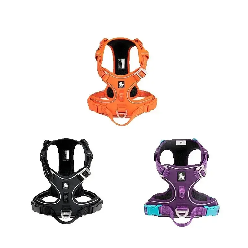 Winhyepet-ropa protectora para perros, chaleco con arnés para perros, chaleco acolchado de entrenamiento de nailon ligero reflectante para mascotas, mediano pequeño y grande - imagen 2