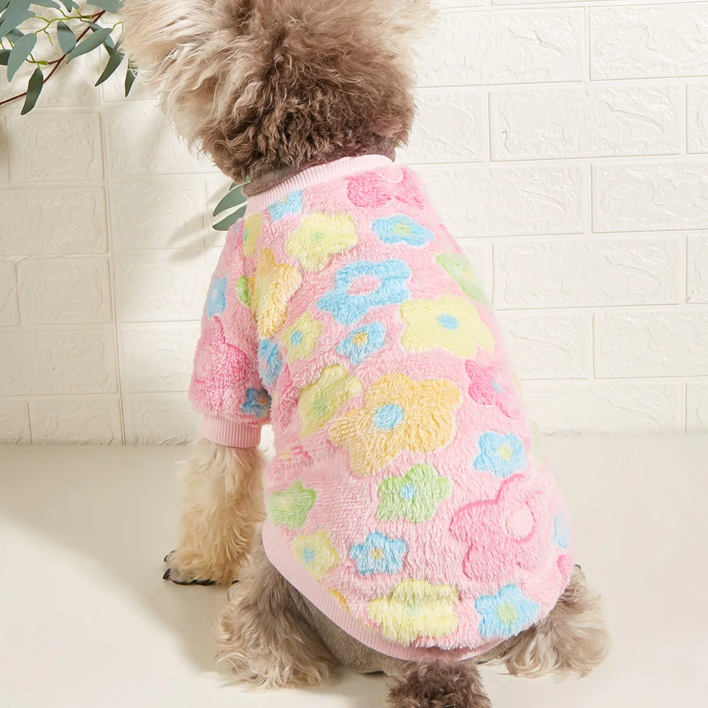 Mono cálido para mascotas, Sudadera con capucha de manga de felpa, cuello para perros pequeños de Color caramelo, ropa para Chihuahua, Yorkie Terrier - imagen 2