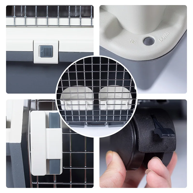 Caja de carga de aire portátil de plástico para mascotas pequeñas y medianas, caja de aire extraíble para mascotas, transportador para gatos