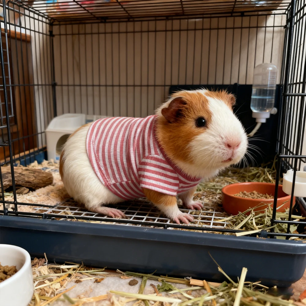 Camiseta a rayas elástica para cobayas, hámsteres y chinchillas - imagen 4