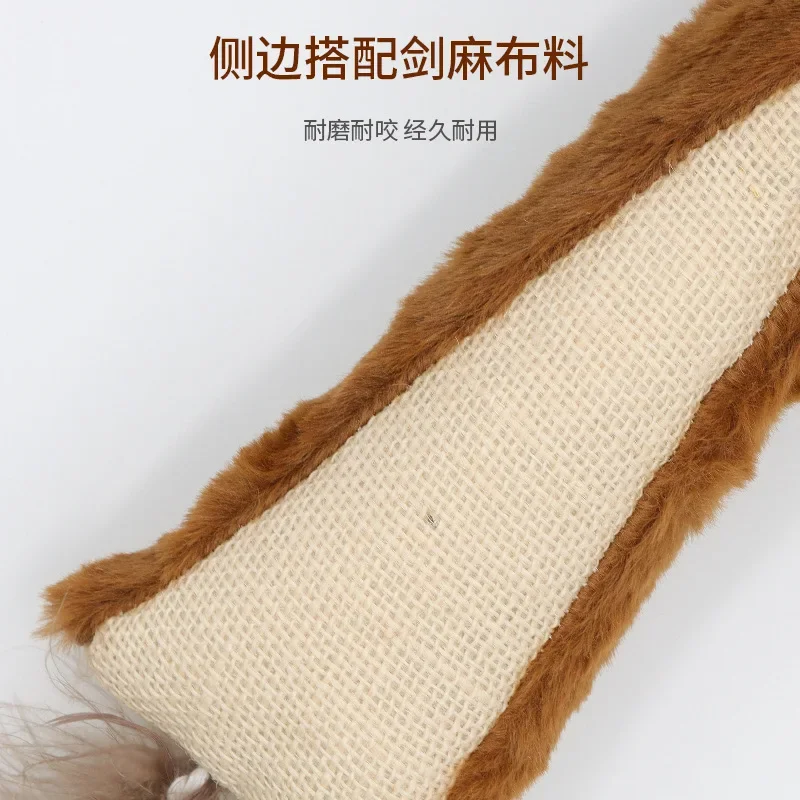 Muñeco de peluche de sisal con forma de animal, muñeco con pluma que contiene papel de sonido, resistente a las mordeduras, juego interactivo, suministros para mascotas, nuevo - imagen 4