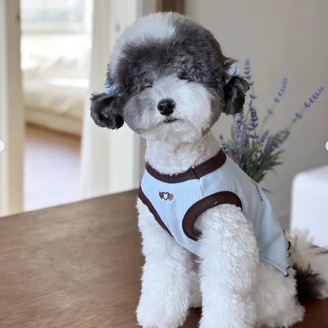 Camiseta de tirantes con oso bordado para gatos y perros pequeños - imagen 5