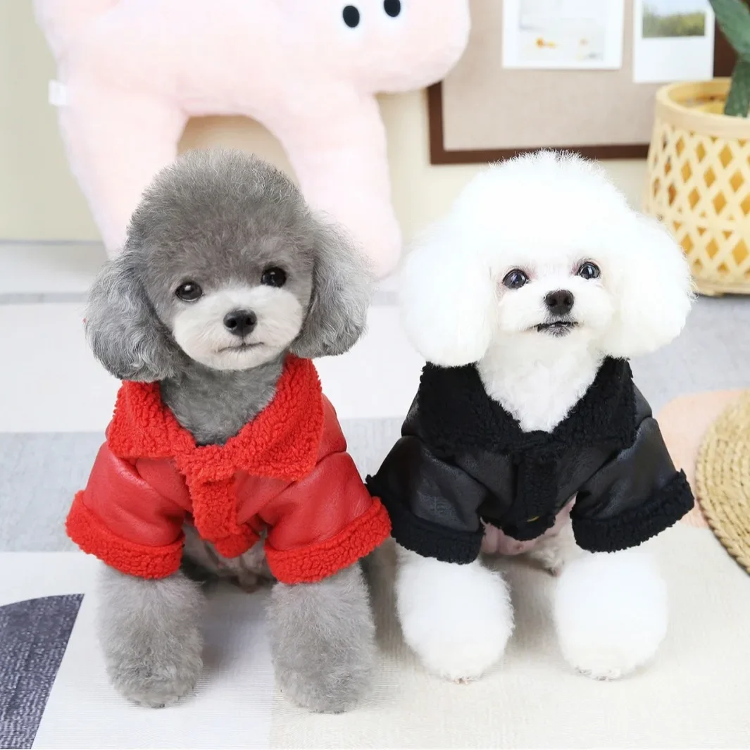 Autumn Winter Fashion Pet Sheep Cake Velvet Coat Pet Warm Coat Thickened Pet Jacket Small Dog Thickened Coat christmas clothes - imagen 3