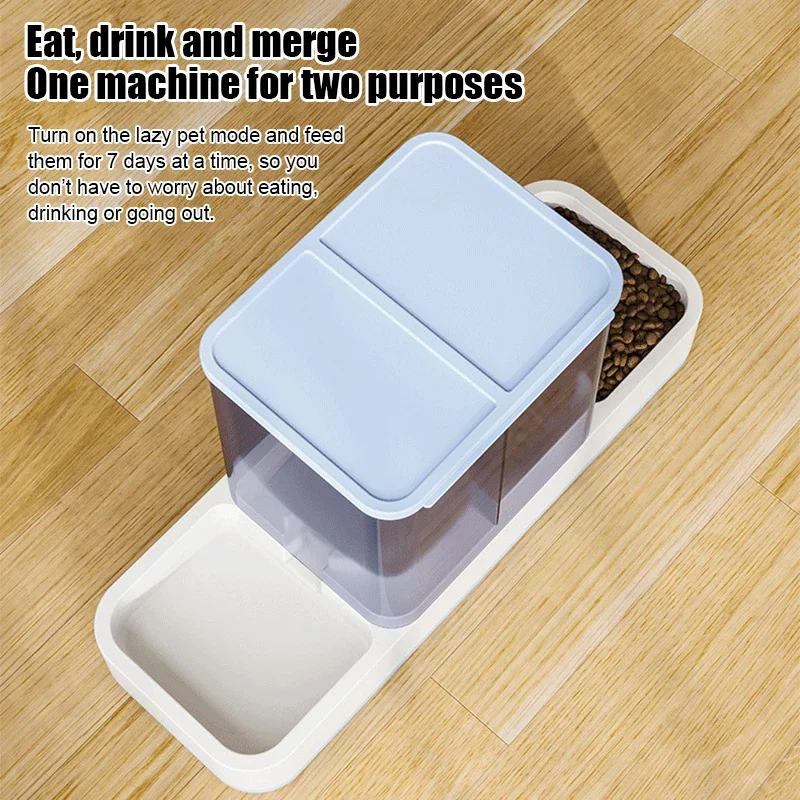 Alimentador automático para mascotas, dispensador de agua potable, tazón de comida para mascotas, alimentador inteligente reutilizable para mascotas, máquina de alimentación automática para gatos y perros - imagen 2