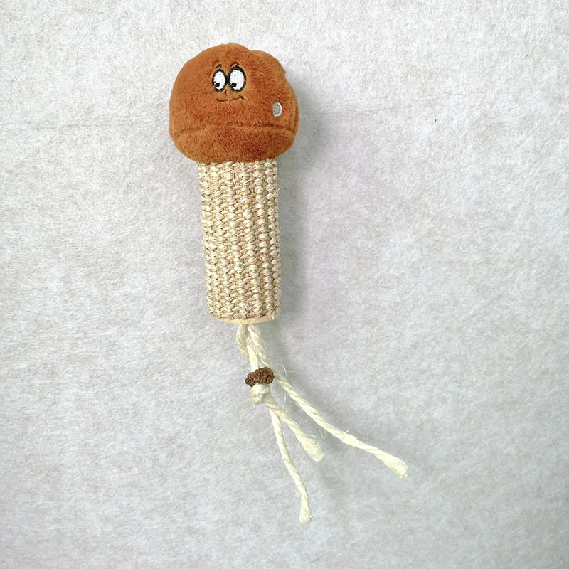 Juguete para Gato, seta de Sisal, cuerda de felpa, juguetes interactivos, hierba gatera, accesorios para mascotas, accesorios para perros - imagen 4