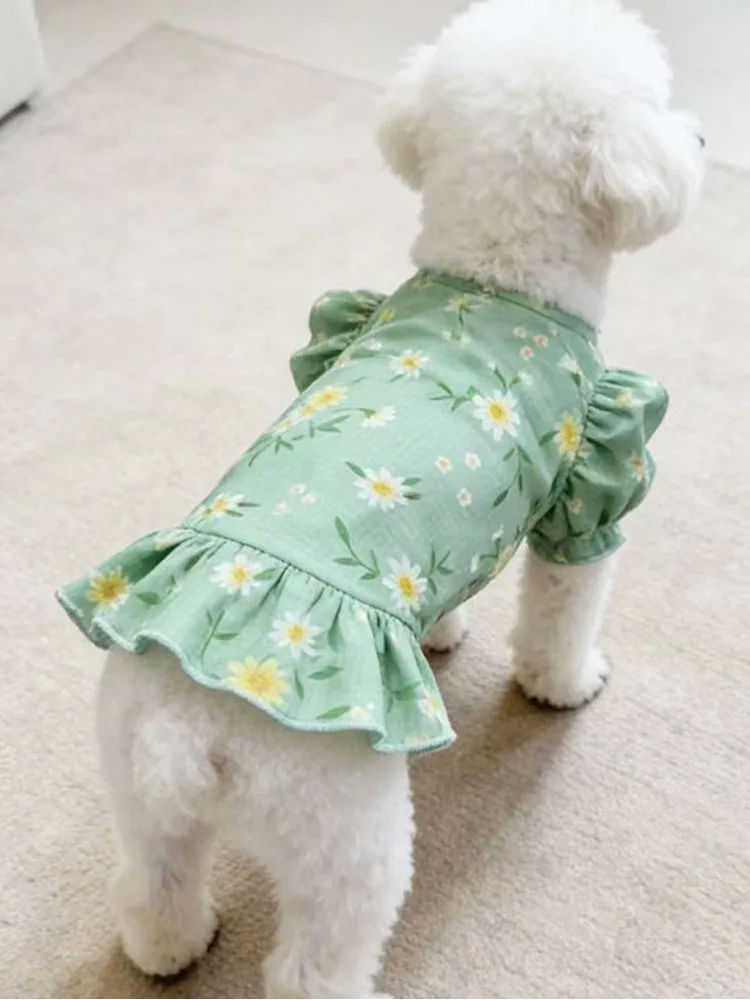 Sudadera floral con mangas abullonadas para perros y gatos Shih Tzu - imagen 4
