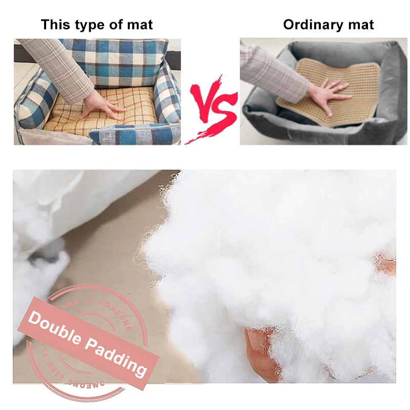 Cojín de sofá lavable para perros y gatos, alfombrilla cálida para mascotas, casa de gato suave extraíble para perros, cama para dormir, perrera para cachorros, suministros para mascotas - imagen 2