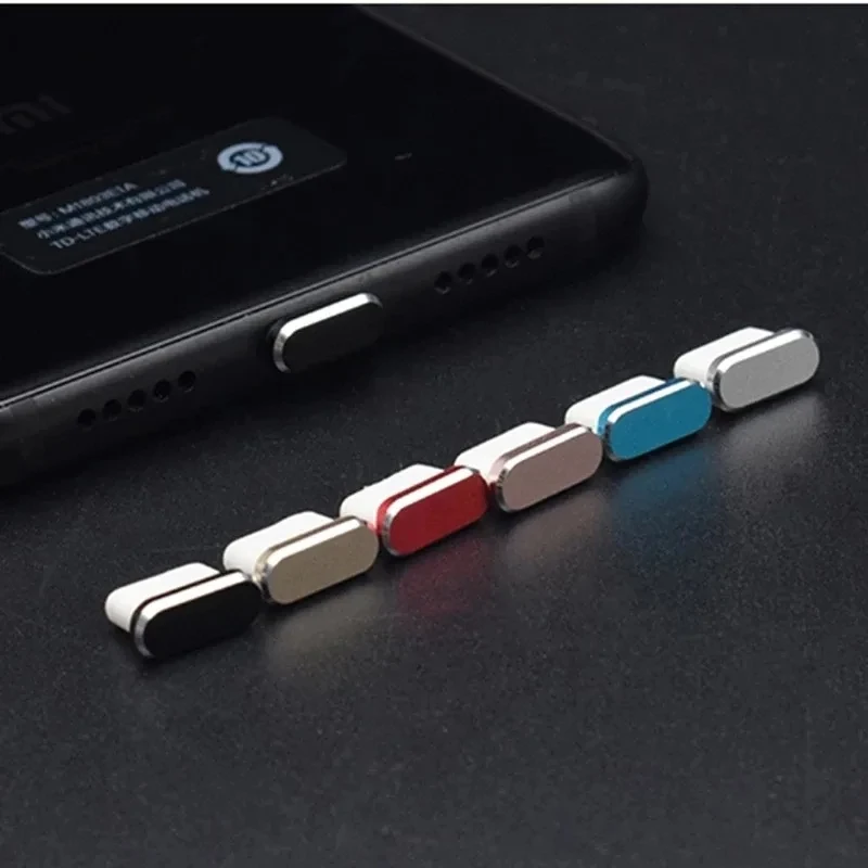 Tapones Metálicos Antipolvo Tipo C para iPhone 15 Pro Max y Samsung - imagen 2