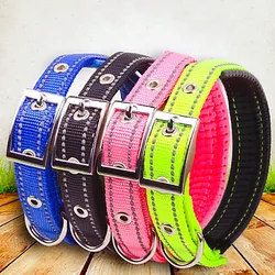 Collar reflectante ajustable para perro – Nailon acolchado protector