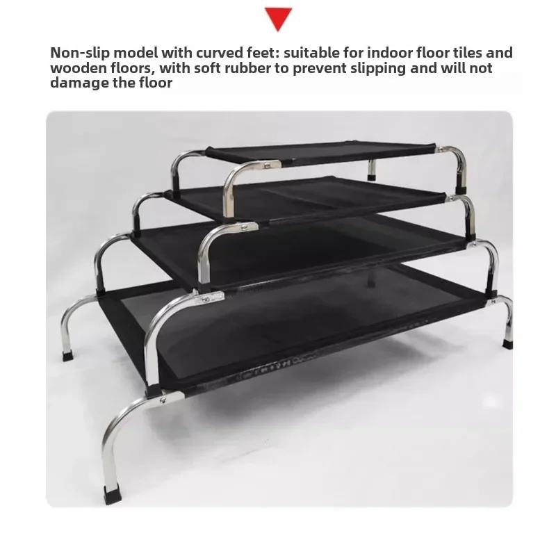 Cama de campamento para perros, perrera para interiores y exteriores, productos para mascotas, suministros para las cuatro estaciones, cama para perros de acero inoxidable, accesorios lavables desmontables - imagen 3