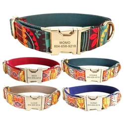 Collar de perro personalizado con grabado gratuito, correa para mascotas a juego, hebilla de contactos personalizados, Collar para mascotas Maya