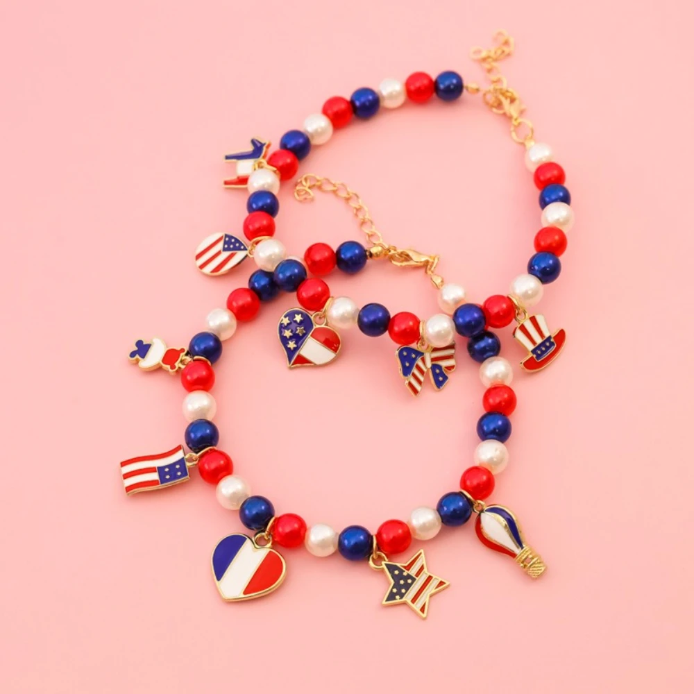 Collar de perlas con bandera EE. UU. para perros y gatos – 4 de julio - imagen 5