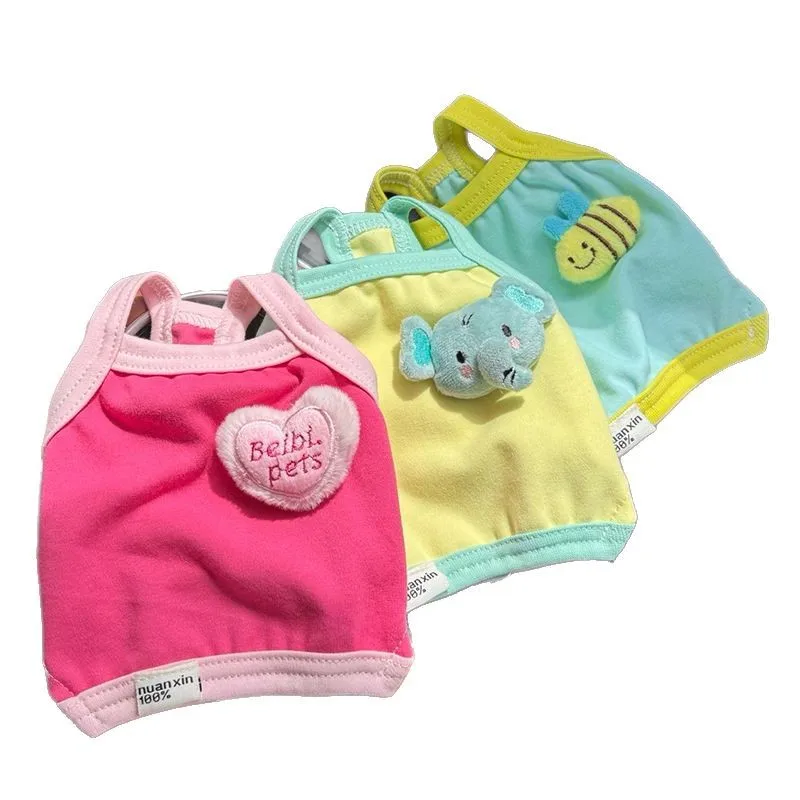 Camisola de color helado de primavera para mascotas, chaleco para gatos, se puede tirar, chaleco refrescante para ropa para perros y cachorros - imagen 5