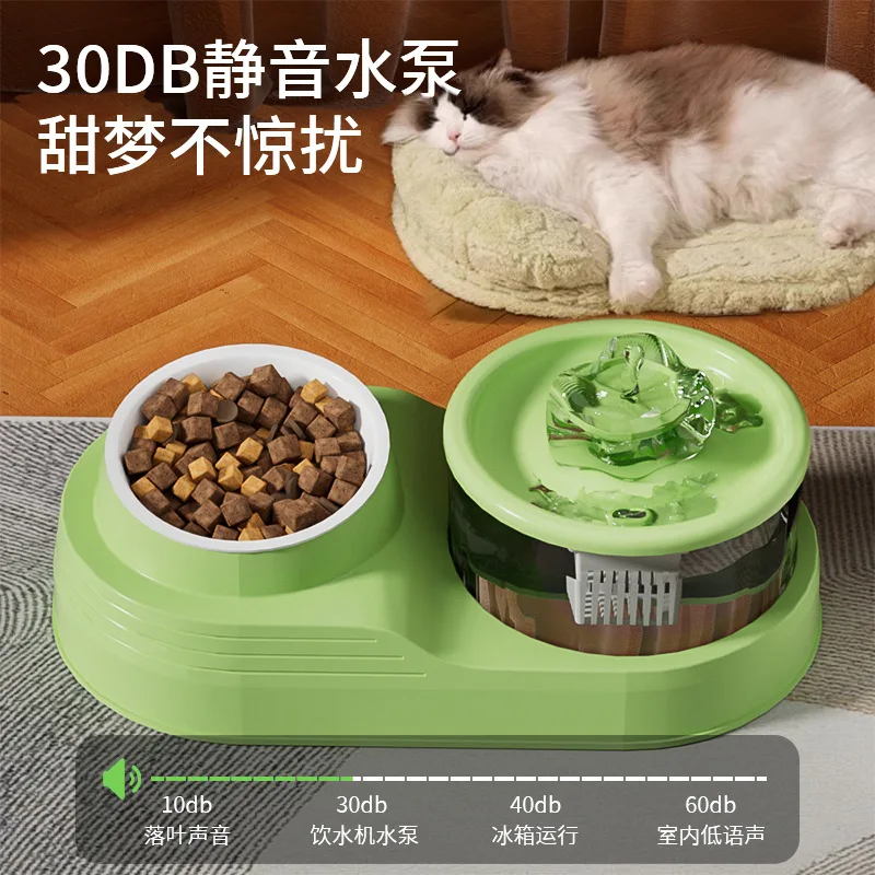 Dispensador de agua para gatos, circulación automática de aguas vivas, filtración de agua potable para mascotas, alimentador de cuello móvil, suministros para perros - imagen 4