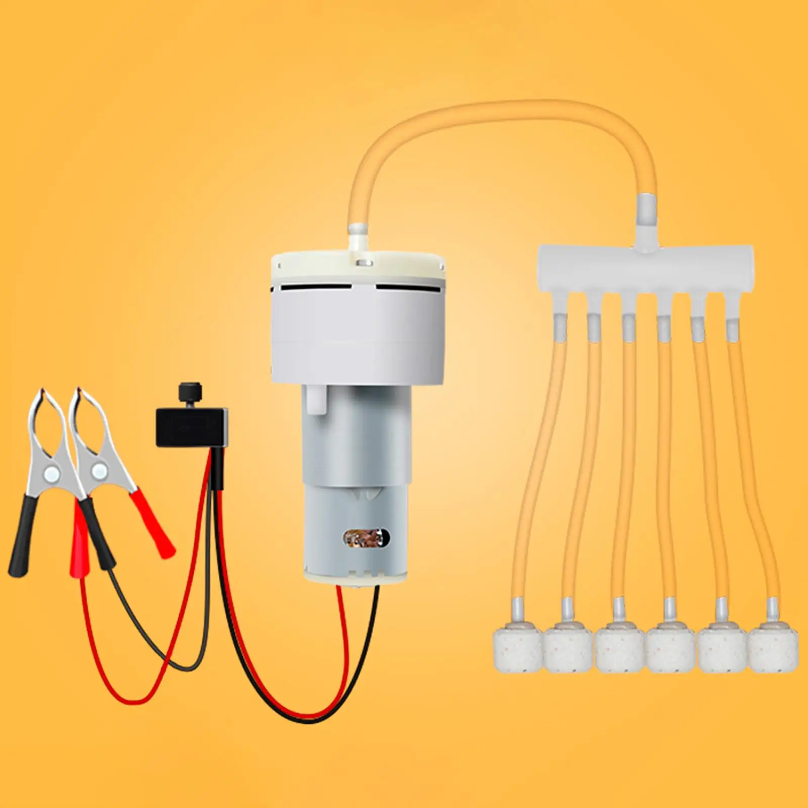 Bomba de aire portátil para acuario con difusor de oxígeno, accesorios para burbujas Airstone - imagen 4