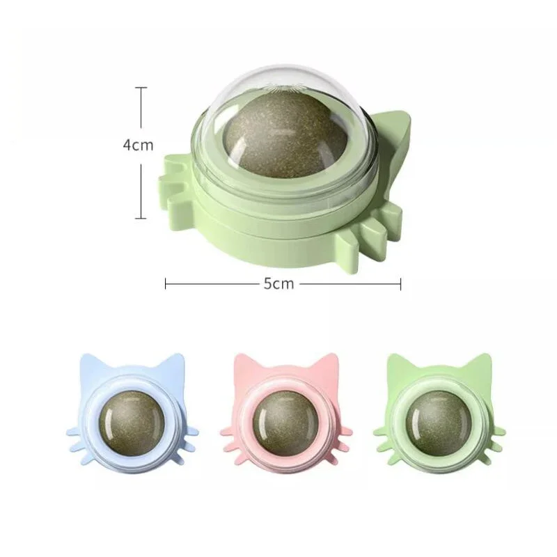 Bola de hierba gatera para Gatos, juguete para Mascotas, piruleta pegada, menta en la pared, productos para aperitivos, accesorios para Gatos - imagen 2