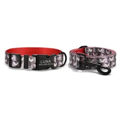 Collar personalizado con grabado para perro y gato – Motivo búho