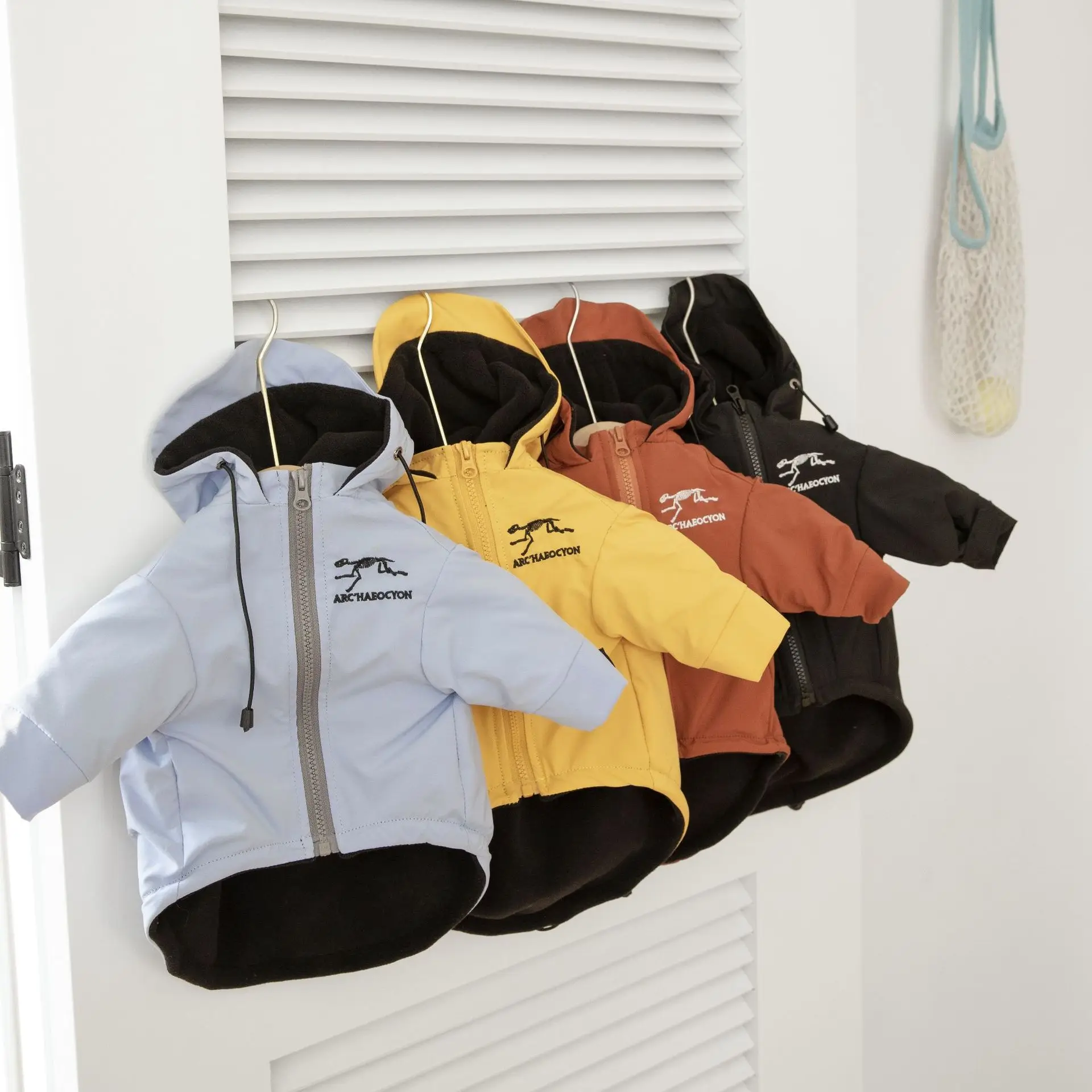 Nueva ropa para mascotas, chaqueta para perros, ropa con capucha de dos patas de terciopelo resistente a la lluvia, productos para mascotas - imagen 4