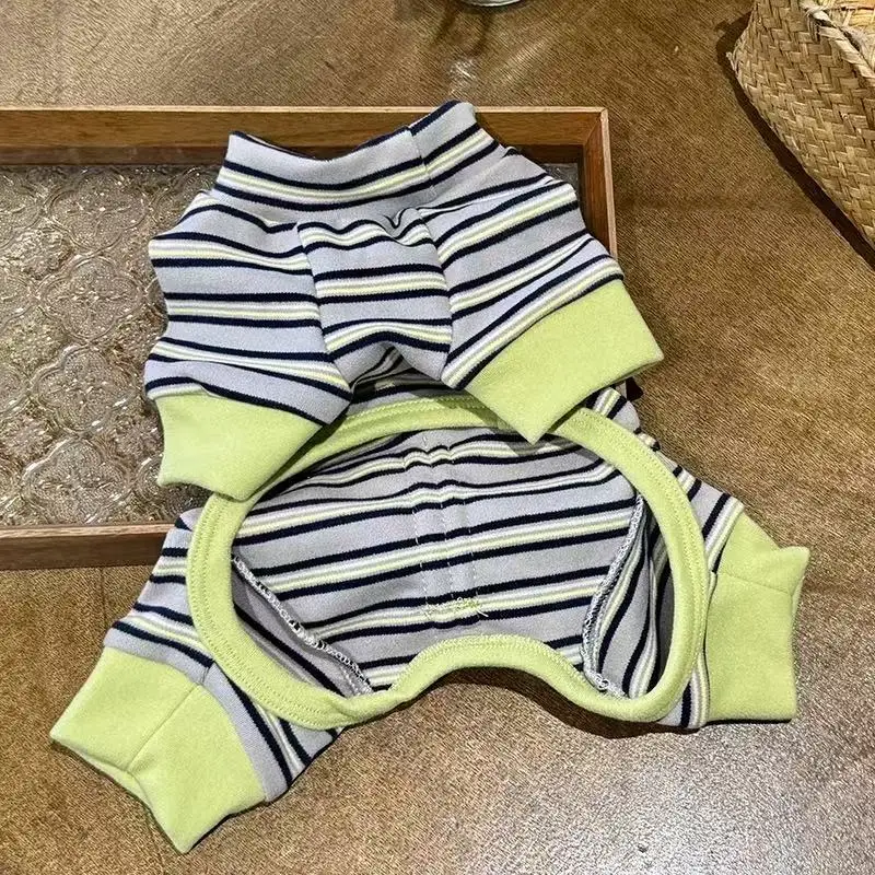 Abrigo algodón a rayas para perros salchicha y tejón – Primavera otoño - imagen 5