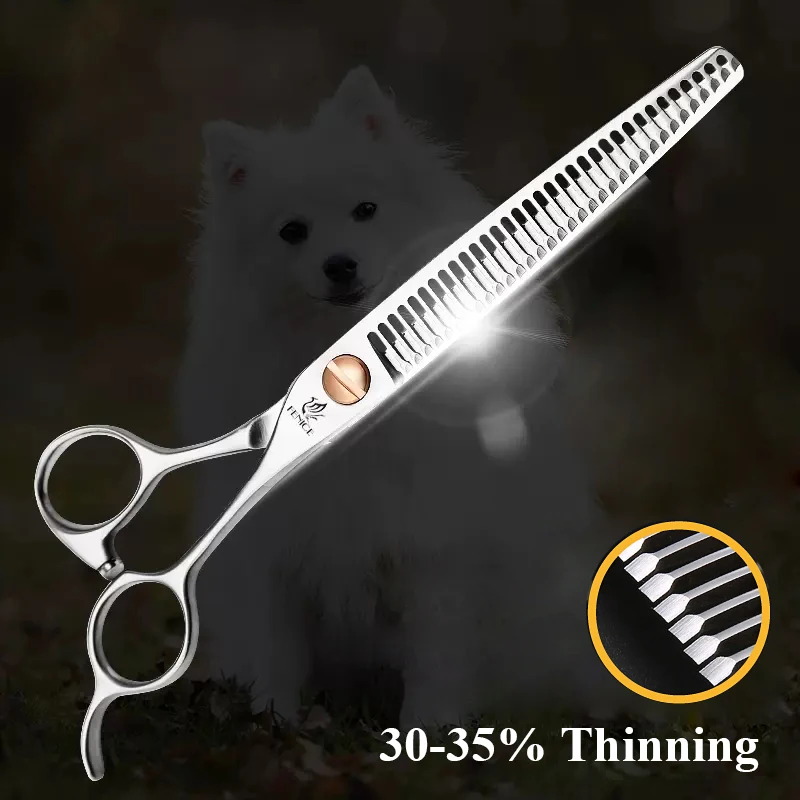 Fenice-Tijeras de acero JP VG10 para perros, herramientas de corte de 7 pulgadas, corte fino, rodamiento, tornillo, adelgazamiento - imagen 2