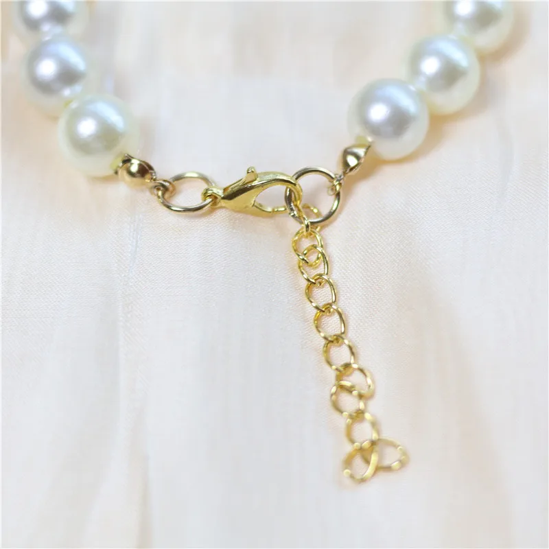 Nuevo Collar ajustable para gatos, Collar para mascotas, Estilo Princesa, colgante de perla para gatito, anillo para el cuello de flores, Collar para perro - imagen 5