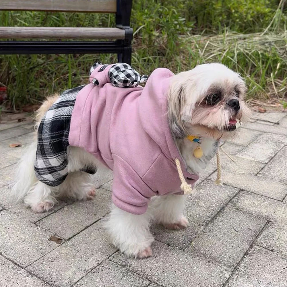 El más nuevo cachorro perro monos para perros pequeños invierno cálido espesar mono para mascotas Pomerania maltesa Yorkshire Onesie mascotas mameluco