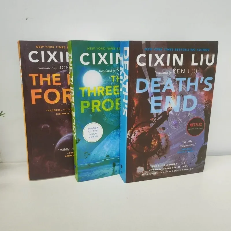 Juego de 3 libros en inglés de la trilogía de Liu Cixin, "Three Body", es una novela de ciencia ficción - imagen 2