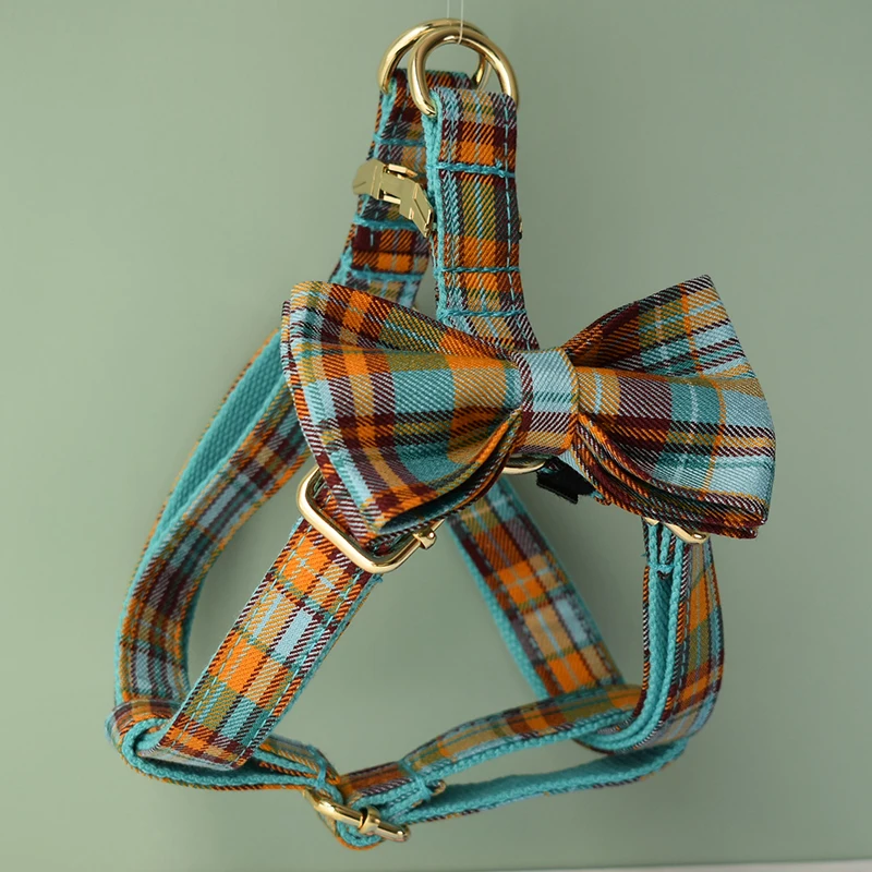 Accesorios para mascotas, conjunto de arnés de correa para Collar de perro, conjunto de correa de arnés de Collar de perro personalizado, accesorios para perros con clase personalizada, rejilla 13-01 - imagen 2