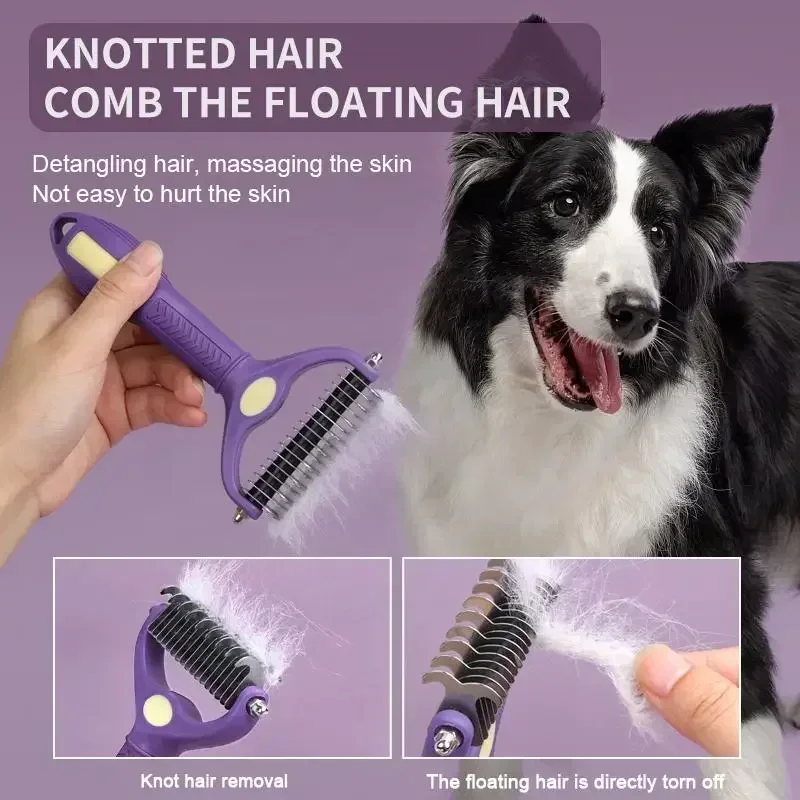 Cepillo profesional para el cuidado de mascotas, cortador de nudos de piel, peine para cachorros y gatos, removedor de pelo para perros, accesorios para gatos - imagen 5