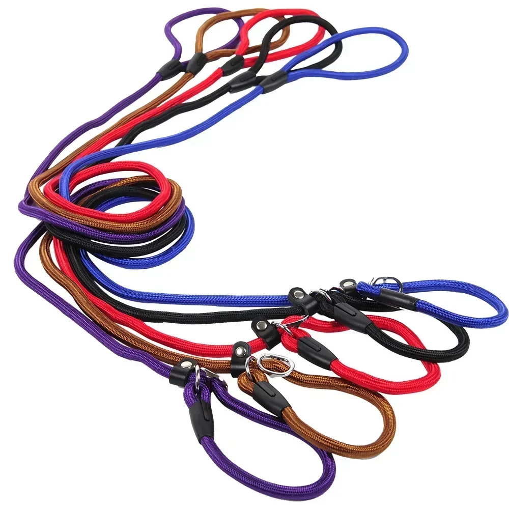 Cadena de cuerda de tracción para perro, Collar de nailon dorado, Correa P para perros grandes, accesorios cómodos para perros pequeños, productos para mascotas - imagen 2