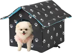 Refugio impermeable plegable para perros, gatos y conejos