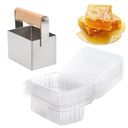 Cortador de miel de apicultura – Peine de acero inoxidable con mango de madera