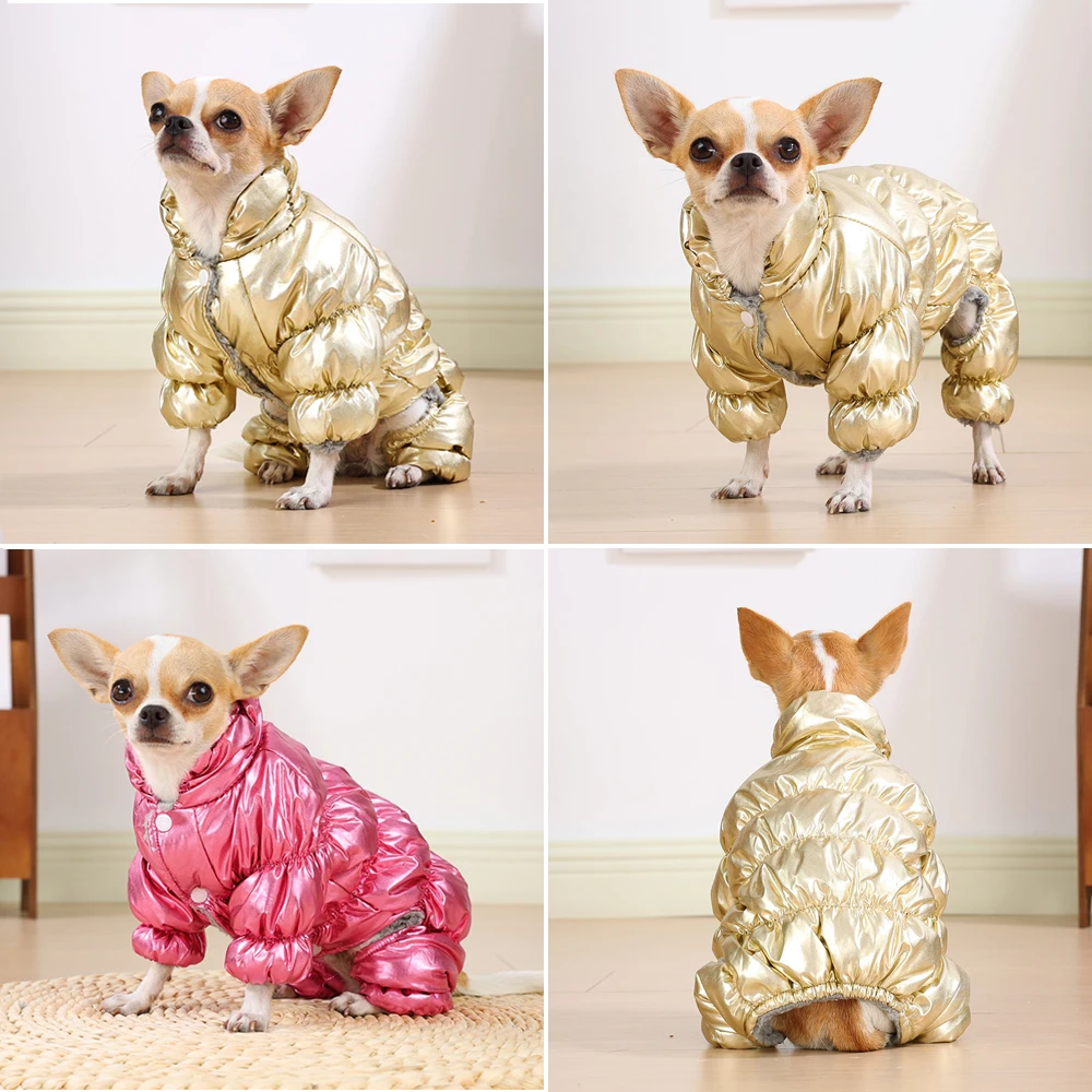 Abrigo cálido de invierno para perros, mono de lana gruesa, monos para perros pequeños y medianos, chaqueta elástica impermeable para cachorros, trajes para mascotas - imagen 5