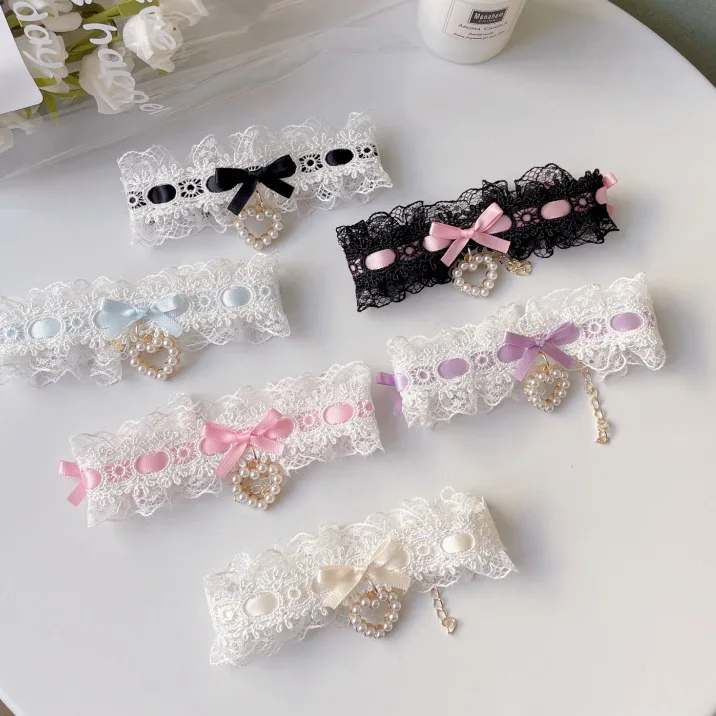 Collar de encaje de primavera para mascotas, Collar de Estilo Princesa, Collar de encaje para perros, accesorios para perros pequeños y cachorros - imagen 4