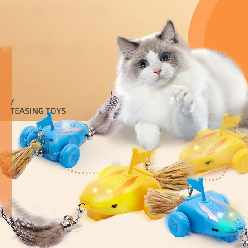 Juguete interactivo para gatos, juguete eléctrico para correr y girar, juguete de imitación de ratones, juguetes para aliviar el aburrimiento, 1 Uds. - imagen 2