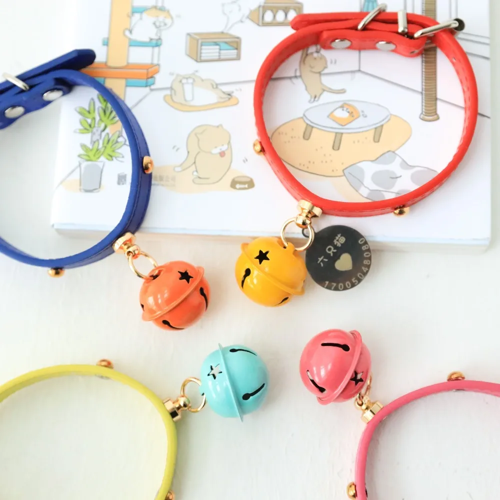 Collar con correa y cascabel para perro y gato - imagen 3