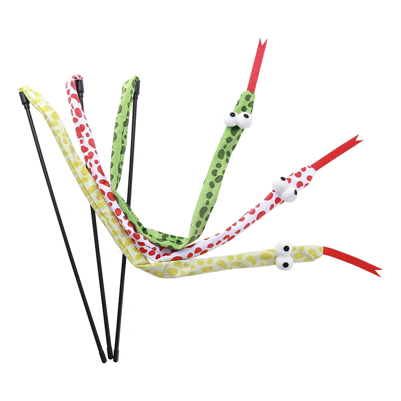 Palo provocador de gatos de peluche de serpiente con papel sonoro, suministros interactivos y divertidos para mascotas - imagen 3