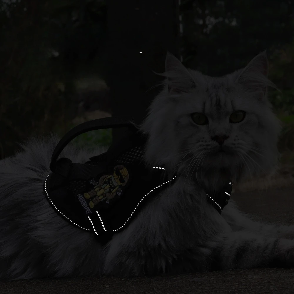 Arnés chaleco para gatos con asas pecho espalda reflectante transpirable - imagen 4